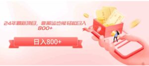 （9039期）24年最新项目，靠搬运也能轻松日入800+-财仔梦想资源网