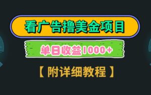 Google看广告撸美金，3分钟到账2.5美元单次拉新5美金，多号操作，日入1千+-财仔梦想资源网