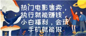 热门电影售卖，执行就能赚钱，小白福利，会玩手机就能做-财仔梦想资源网