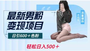 最新男粉变现项目，日引600＋色粉，全平台通用，轻松日入500＋-财仔梦想资源网
