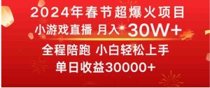 龙年2024过年期间，最爆火的项目抓住机会普通小白如何逆袭一个月收益30W+-财仔梦想资源网