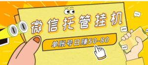 微信托管挂机，单号日赚50-80，多号多撸，项目操作简单（附无限注册实名…-财仔梦想资源网