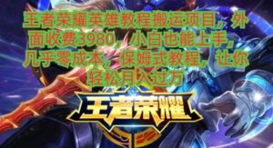 王者荣耀英雄教程搬运项目，外面收费3980，小白也能上手，几乎零成本，保姆式教程，让你轻松月入过万-财仔梦想资源网