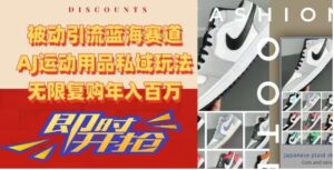 被动引流蓝海赛道，AJ运动用品私域玩法，无限复购年入百万【揭秘】-财仔梦想资源网