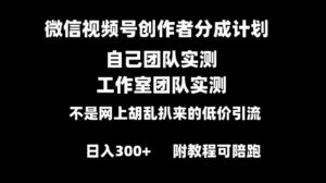 微信视频号创作者分成计划全套实操原创小白副业赚钱零基础变现教程日入300+-财仔梦想资源网