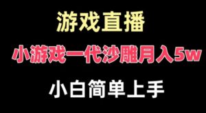 玩小游戏一代沙雕月入5w，爆裂变现，快速拿结果，高级保姆式教学【揭秘】-财仔梦想资源网