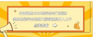 外面收费2980的抖音冷门赛道！傻瓜也能学会的图文橱窗轻松日入上千-财仔梦想资源网