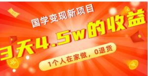 高利润产品，国学带货暴利项目，1人可做，轻松日入过万，适合0基础小白-财仔梦想资源网