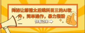 揭秘让慈禧太后跳科目三的AI软件，简单操作，暴力涨粉-财仔梦想资源网