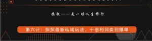 探探最新私域玩法，十倍利润卖到爆单-财仔梦想资源网