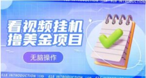 小白无脑项目，看视频挂机撸美金，观看越久收益越高-财仔梦想资源网