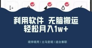 最新蓝海独家玩法，利用软件无脑搬运，小白轻松日入1000＋-财仔梦想资源网