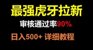 虎牙APP拉新，不需要到处拉人头，审核通过率90%，日入500+-财仔梦想资源网