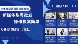 自媒体账号批发，看我怎么一天赚1个W，超简单-财仔梦想资源网