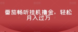 番茄畅听挂机撸金，轻松月入过万-财仔梦想资源网
