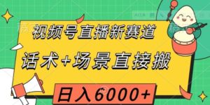 视频号直播新赛道，话术+场景直接搬，日入6000+【揭秘】-财仔梦想资源网
