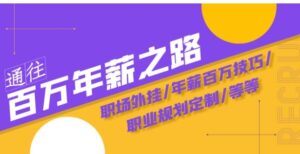 通往百万年薪之路·陪跑训练营：职场外挂/年薪百万技巧/职业规划定制/等等-财仔梦想资源网