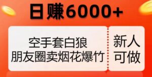 空手套白狼，朋友圈卖烟花爆竹，日赚6000+【揭秘】-财仔梦想资源网