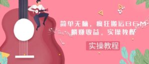 简单无脑，疯狂搬运BGM，一次躺赚30刀收益。实操教程-财仔梦想资源网