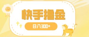 日入300+，快手撸金项目，可矩阵-财仔梦想资源网
