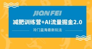 冷门减肥赛道变现+AI流量主掘金2.0玩法教程，蓝海风口项目，小白轻松月入10000+-财仔梦想资源网