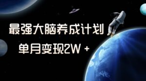 冷门虚拟项目，最强大脑养成计划，一个月变现2W＋-财仔梦想资源网