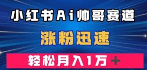 小红书AI帅哥赛道，涨粉迅速，轻松月入万元-财仔梦想资源网