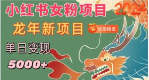 小红书女粉头像项目，单日变现5000+，适合在家做的副业，长期稳定-财仔梦想资源网
