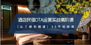 酒店民宿-OTA运营实战高阶课45节视频课-财仔梦想资源网