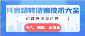 抖音跳转微信技术大全，私域导流黑科技—卡片圆码小风车-财仔梦想资源网