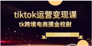 tiktok运营变现课，tk跨境电商摸金校尉-财仔梦想资源网