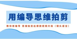 用编导的思维拍剪，教你用编导思维拍剪出爆款视频片段-财仔梦想资源网