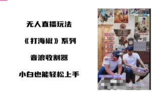 打海椒无人直播整蛊项目，小白轻松上手撸音浪收割器-财仔梦想资源网