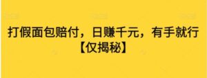 打假面包赔付，日赚千元，有手就行【仅揭秘】-财仔梦想资源网