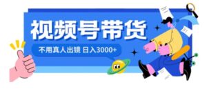 视频号带货，日入3000+，不用真人出镜-财仔梦想资源网