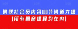 渠联社会员内含100节渠道大课-财仔梦想资源网