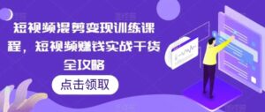 短视频混剪变现训练课程，短视频赚钱实战干货全攻略-财仔梦想资源网