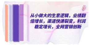 从小做大的生意逻辑，业绩翻倍增长，渠道快速裂变，利润稳定增长-财仔梦想资源网