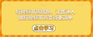 短视频带货陪跑，让普通人做短视频带货变得更简单-财仔梦想资源网
