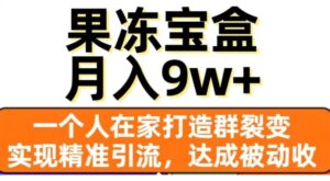 果冻宝盒，一个人在家打造群裂变，实现精准引流，达成被动收入，月入9w+-财仔梦想资源网