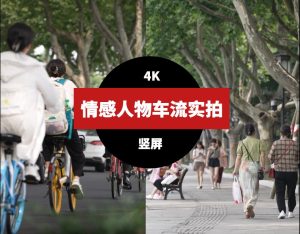 情感人物背影车流实拍系列视频素材-财仔梦想资源网