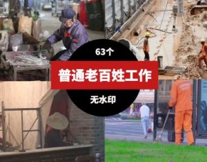 普通老百姓工作环卫工人农民快递员视频素材-财仔梦想资源网