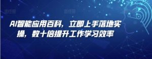 AI智能应用百科，​立即上手落地实操，数十倍提升工作学习效率-财仔梦想资源网