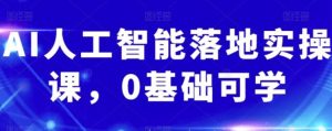 AI人工智能落地实操课，0基础可学-财仔梦想资源网