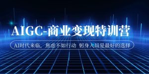 AIGC-商业变现特训营AI时代来临，焦虑不如行动躬身入局是最好的选择-财仔梦想资源网