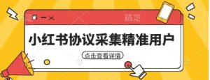 小红书采集工具，可以采集任何行业的精准用户-财仔梦想资源网