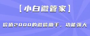 小白微管家】价值2000的微信助手，功能强大-财仔梦想资源网