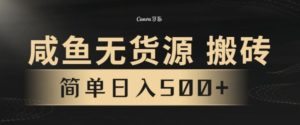 咸鱼无货源搬砖玩法，超火赛道，有手就行月入几万-财仔梦想资源网