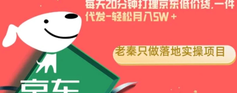 每天20分钟打理京东低价货，一件代发-轻松月入5W＋-财仔梦想资源网