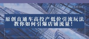 2023直通车高投产低价引流玩法，教你如何引爆店铺流量！-财仔梦想资源网
